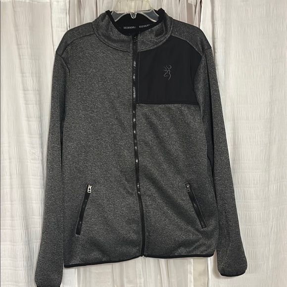 Browning Charcoal and Black Zip-Up Jacket - Picture 1 of 4